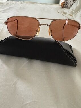 Serengeti non polarized pilot Aviator-Style Sunglasses with Rose-Tinted Lenses